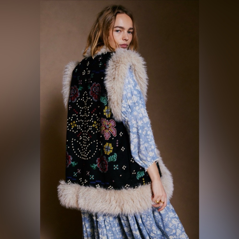 NEW Free People Out and About Fur Vest